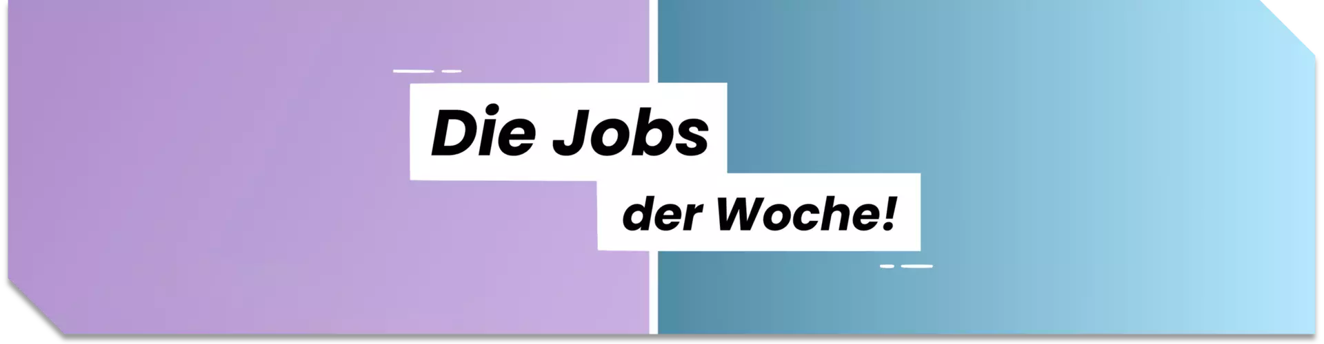 Jobs der Woche Header